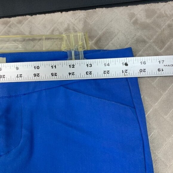 Ecru Womans 4 Office Dress Pants Bright Blue Skinny Ankle Mid Rise Stretch - Picture 6 of 15